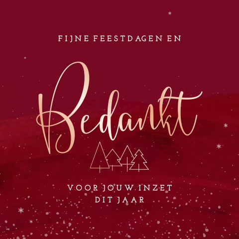 Zakelijke kerstkaart bedankt